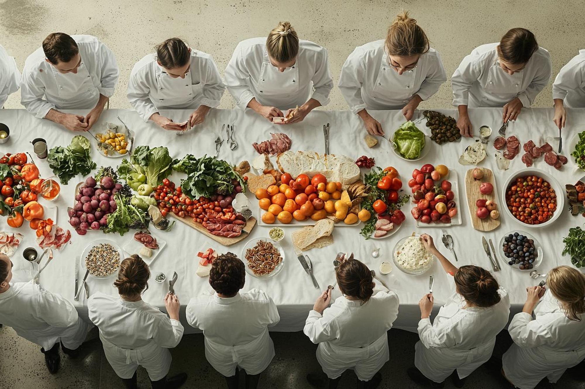 Atelier cu participanți degustând